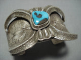 Amazing Vintage Navajo Bisbee Turquoise Sterling Silver Native American Jewelry Bracelet-Nativo Arts