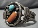 Amazing Vintage Navajo Bright Turquoise Sterling Silver Native American Bracelet-Nativo Arts