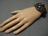 Amazing Vintage Navajo Bright Turquoise Sterling Silver Native American Bracelet-Nativo Arts