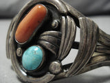 Amazing Vintage Navajo Bright Turquoise Sterling Silver Native American Bracelet-Nativo Arts