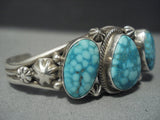 Amazing Vintage Navajo Carico Lake Turquoise Sterling Native American Jewelry Silver Bracelet-Nativo Arts