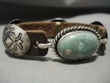 Amazing Vintage Navajo Cerrillos Turquoise Sterling Native American Jewelry Silver Concho Belt Bracelet-Nativo Arts