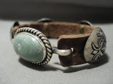 Amazing Vintage Navajo Cerrillos Turquoise Sterling Native American Jewelry Silver Concho Belt Bracelet-Nativo Arts