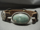 Amazing Vintage Navajo Cerrillos Turquoise Sterling Native American Jewelry Silver Concho Belt Bracelet-Nativo Arts