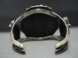 Amazing Vintage Navajo Chubby Turquoise Sterling Silver Native American Jewelry Bracelet-Nativo Arts