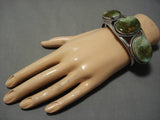 Amazing Vintage Navajo Damale Turquoise Sterling Silver Native American Bracelet-Nativo Arts