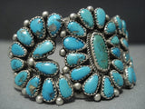 Amazing Vintage Navajo Justin Wilson Turquoise Sterling Native American Jewelry Silver Bracelet-Nativo Arts