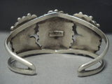 Amazing Vintage Navajo Justin Wilson Turquoise Sterling Native American Jewelry Silver Bracelet-Nativo Arts