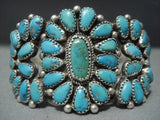 Amazing Vintage Navajo Justin Wilson Turquoise Sterling Native American Jewelry Silver Bracelet-Nativo Arts