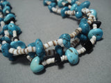 Amazing Vintage Navajo Native American Jewelry jewelry Turquoise Necklace Old-Nativo Arts
