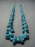 Amazing Vintage Navajo Native American Jewelry jewelry Turquoise Nuggets Sterling Silver Necklace-Nativo Arts