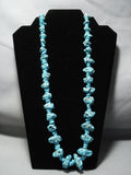 Amazing Vintage Navajo Native American Jewelry jewelry Turquoise Nuggets Sterling Silver Necklace-Nativo Arts