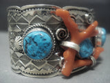 Amazing Vintage Navajo Native American Jewelry jewelry Turquoise Sterling Silver Bracelet Old-Nativo Arts