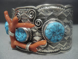Amazing Vintage Navajo Native American Jewelry jewelry Turquoise Sterling Silver Bracelet Old-Nativo Arts