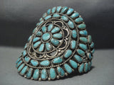 Amazing Vintage Navajo Native American Jewelry jewelry Turquoise Tso Family Sterling Silver Bracelet-Nativo Arts