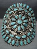 Amazing Vintage Navajo Native American Jewelry jewelry Turquoise Tso Family Sterling Silver Bracelet-Nativo Arts