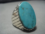 Amazing Vintage Navajo Native American Sterling Silver Royston Turquoise Ring-Nativo Arts