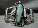 Amazing Vintage Navajo Royston Turquoise **silver Squash* Native American Jewelry Silver Bracelet-Nativo Arts
