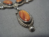 Amazing Vintage Navajo Spiny Oyster Sterling Silver Native American Necklace-Nativo Arts