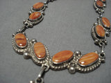 Amazing Vintage Navajo Spiny Oyster Sterling Silver Native American Necklace-Nativo Arts