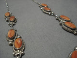 Amazing Vintage Navajo Spiny Oyster Sterling Silver Native American Necklace-Nativo Arts