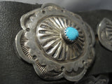 Amazing Vintage Navajo Sterling Native American Jewelry Silver Concho Belt Old Pawn-Nativo Arts