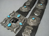 Amazing Vintage Navajo Sterling Native American Jewelry Silver Concho Belt Old Pawn-Nativo Arts