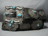 Amazing Vintage Navajo Sterling Native American Jewelry Silver Concho Belt Old Pawn-Nativo Arts