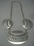 Amazing Vintage Navajo Sterling Native American Jewelry Silver Necklace Old-Nativo Arts