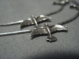 Amazing Vintage Navajo Sterling Silver Bird Fetish Necklace Native American Jewelry Old-Nativo Arts