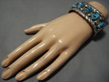 Amazing Vintage Navajo Sterling Silver Native American Bracelet Old-Nativo Arts