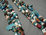 Amazing Vintage Navajo Sterlling Silver Native American Turquoise Necklace Old-Nativo Arts