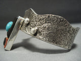 Amazing Vintage Navajo Trapezoid Sterling Silver Turquoise Bracelet-Nativo Arts