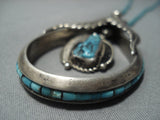 Amazing Vintage Navajo Turquoise Heishi Sterling Native American Jewelry Silver Necklace Old-Nativo Arts