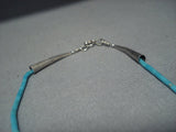 Amazing Vintage Navajo Turquoise Heishi Sterling Native American Jewelry Silver Necklace Old-Nativo Arts