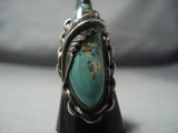 Amazing Vintage Navajo Turquoise Sterling Native American Jewelry Silver Ring Old Pawn-Nativo Arts