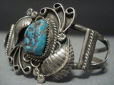 Amazing Vintage Navajo Turquoise Sterling Native American Jewelry Silver Rope Bracelet Old-Nativo Arts