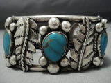 Amazing Vintage Navajo Turquoise Sterling Silver Native American Jewelry Bracelet-Nativo Arts