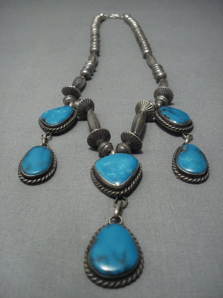 Amazing Vintage Sue Calavaza Turquoise Sterling Native American