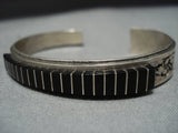 Amazing Vintage Tsalate Native American Jewelry Zuni Raised Panel Sterling Silver Bracelet Old-Nativo Arts