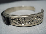 Amazing Vintage Tsalate Native American Jewelry Zuni Raised Panel Sterling Silver Bracelet Old-Nativo Arts