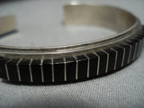 Amazing Vintage Tsalate Native American Jewelry Zuni Raised Panel Sterling Silver Bracelet Old-Nativo Arts