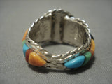 Amazing Vintage Zuni Turquoise Sterling Silver Native American Ring Old-Nativo Arts