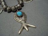 Amazng Vintage Native American Jewelry Navajo Sterling Silver Fish Pendant Necklace Old-Nativo Arts