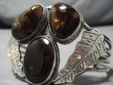 Ancient Tree Sap Vintage Mexican/ Native American Navajo Amber Sterling Silver Bracelet Old-Nativo Arts