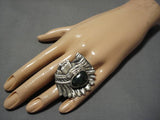 Astonishing Chief Green Turquoise Sterling Silver Ring-Nativo Arts