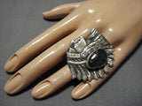 Astonishing Chief Green Turquoise Sterling Silver Ring-Nativo Arts