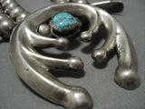 Astonishing Vintage Native American Jewelry Navajo Sterling Silver Squash Blossom Necklace- 208 Grams!!-Nativo Arts