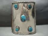 Astonishing Vintage Native American Jewelry Navajo Sterling Silver Turquoise Ketoh Bracelet-Nativo Arts