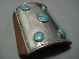 Astonishing Vintage Native American Jewelry Navajo Sterling Silver Turquoise Ketoh Bracelet-Nativo Arts